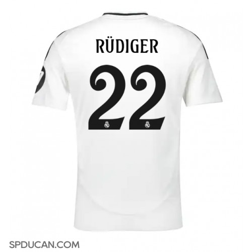 Muški Nogometni Dres Real Madrid Antonio Rudiger #22 Domaci 2024-25 Kratak Rukav